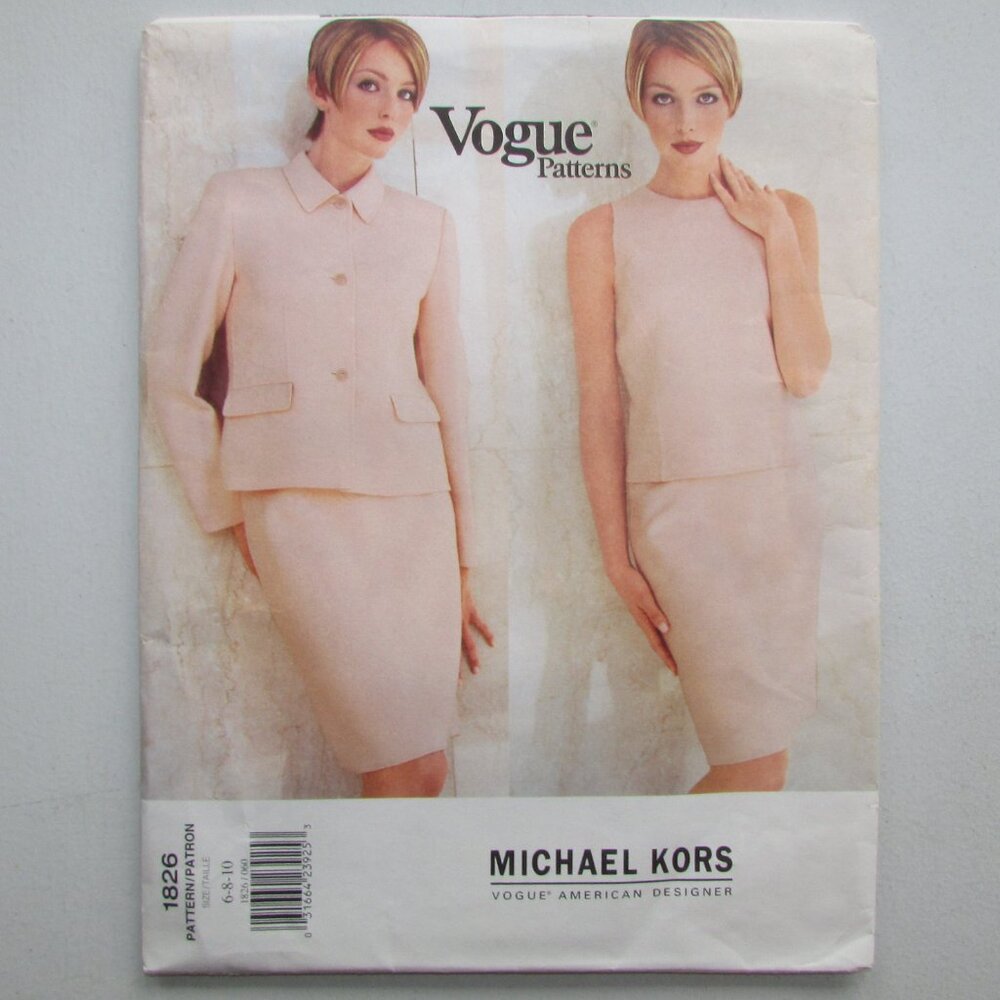 Michael Kors Vogue Sewing Pattern - 1826 - Sz 6-8-10 - NEW